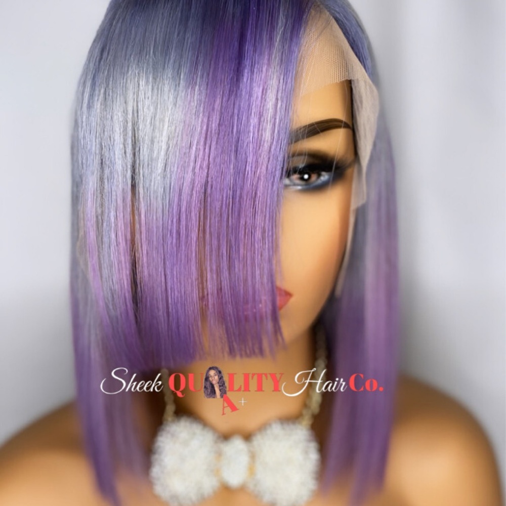 13x6 Blonde Wig (Purple & Grey)